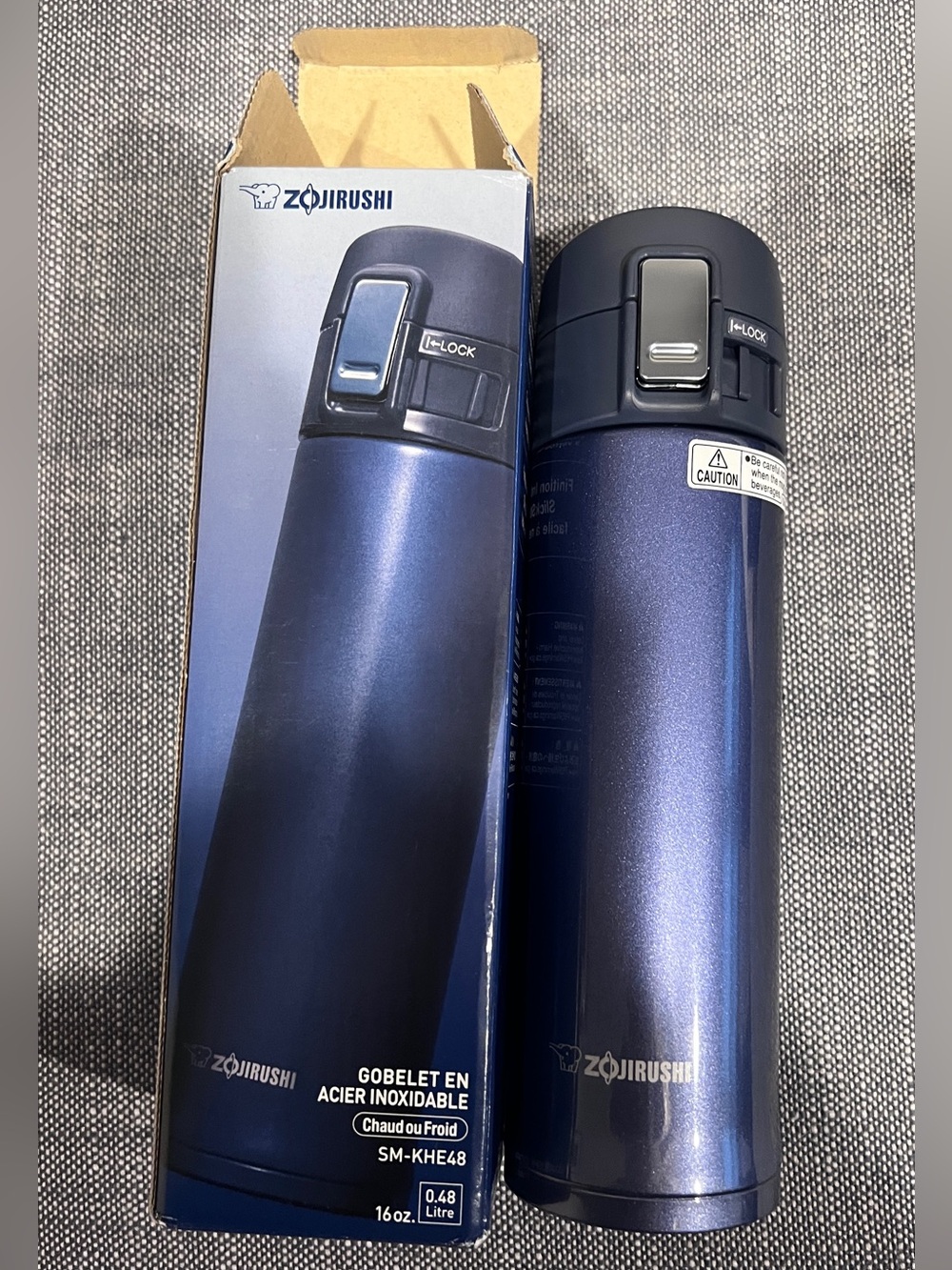 Zojirushi SM-KHE48-AG 16 oz Stainless Steel Travel Mug Smoky Blue Insulated